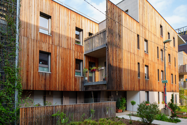 ZAC-Danube-Strasbourg-fenêtres-bois-VOB Bâtiment de la ZAC du Danube à Strasbourg, menuiseries bois VOB