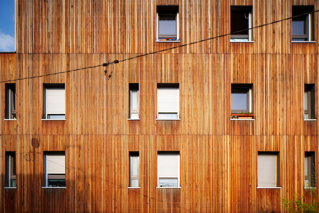 ZAC-Danube-Strasbourg-fenêtres-bois-VOB Bâtiment de la ZAC du Danube à Strasbourg, menuiseries bois VOB